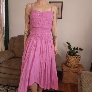 Free People Sparkling Moment Drop Waist Midi Dress Size Large